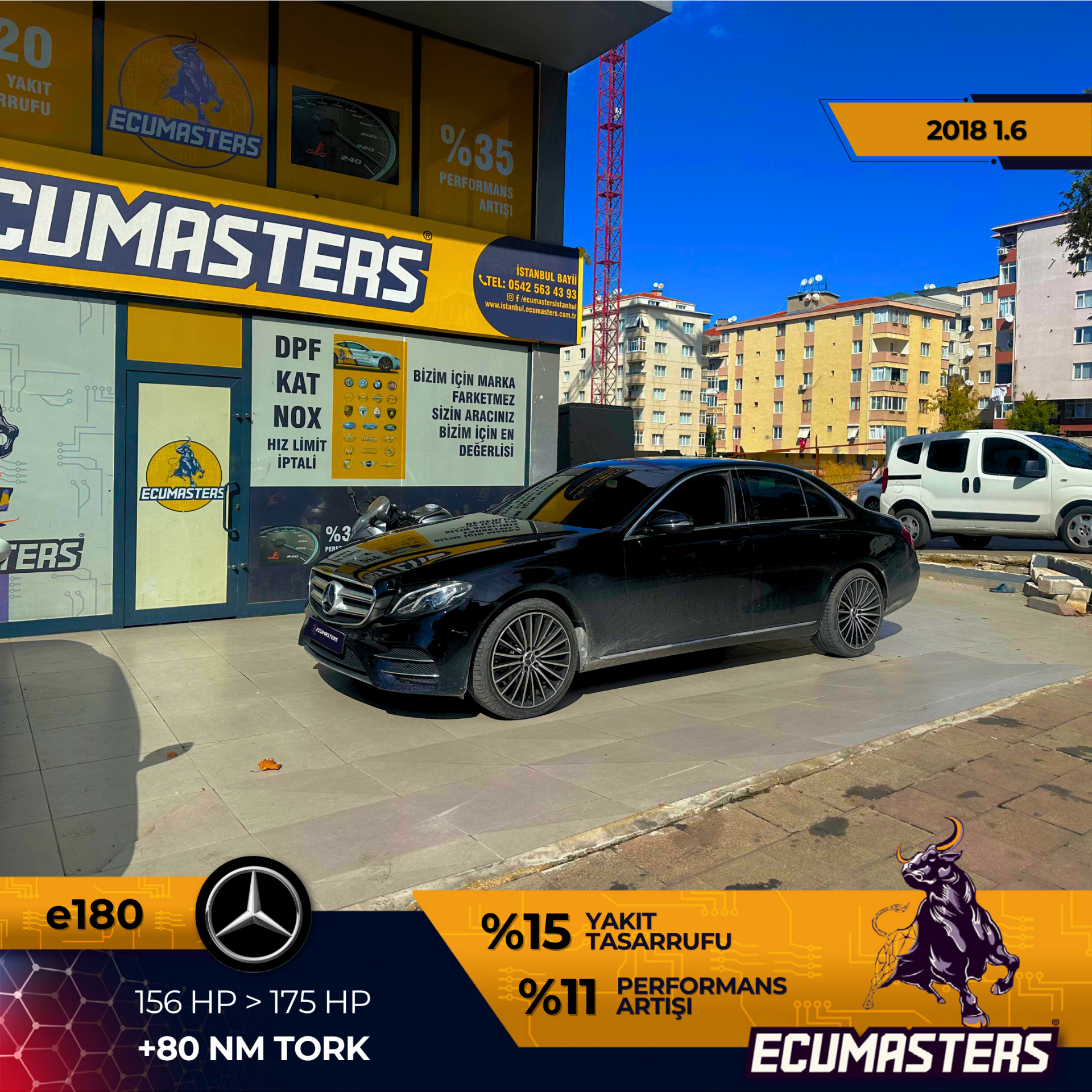 Mercedes E180 Stage 1 Uygulaması