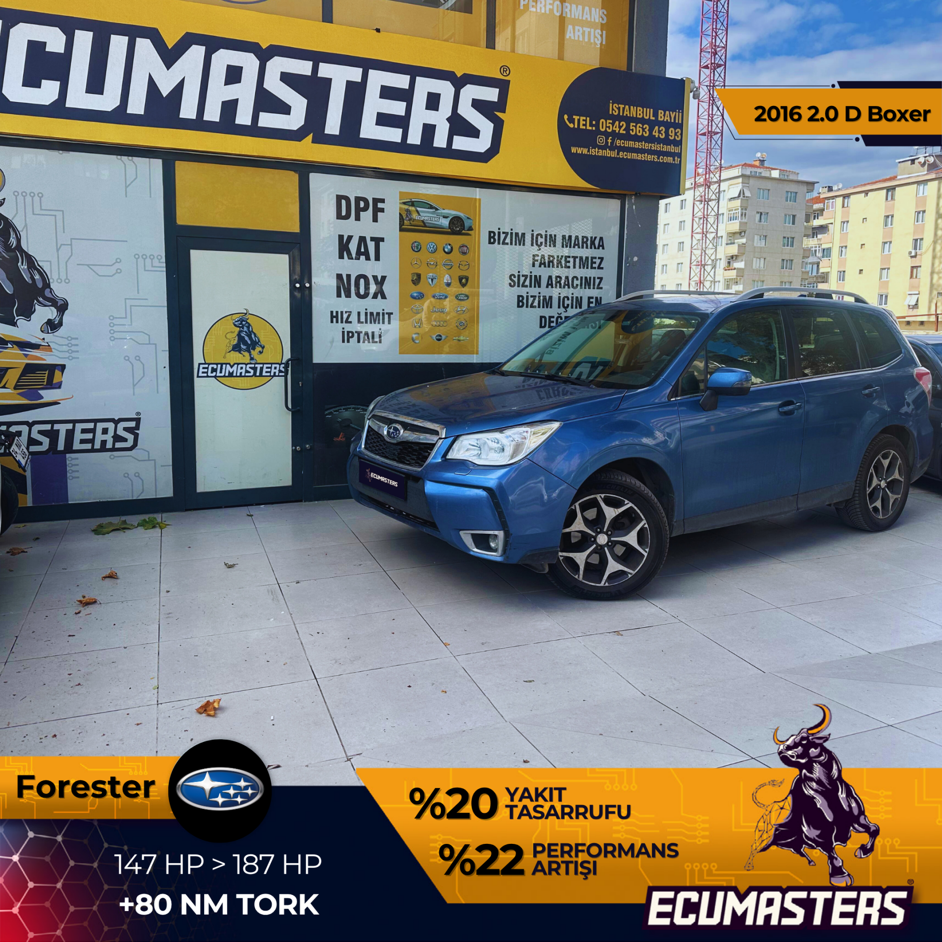Subaru Forester Stage 1 + Dpf Arızası Çözümü Uygulaması