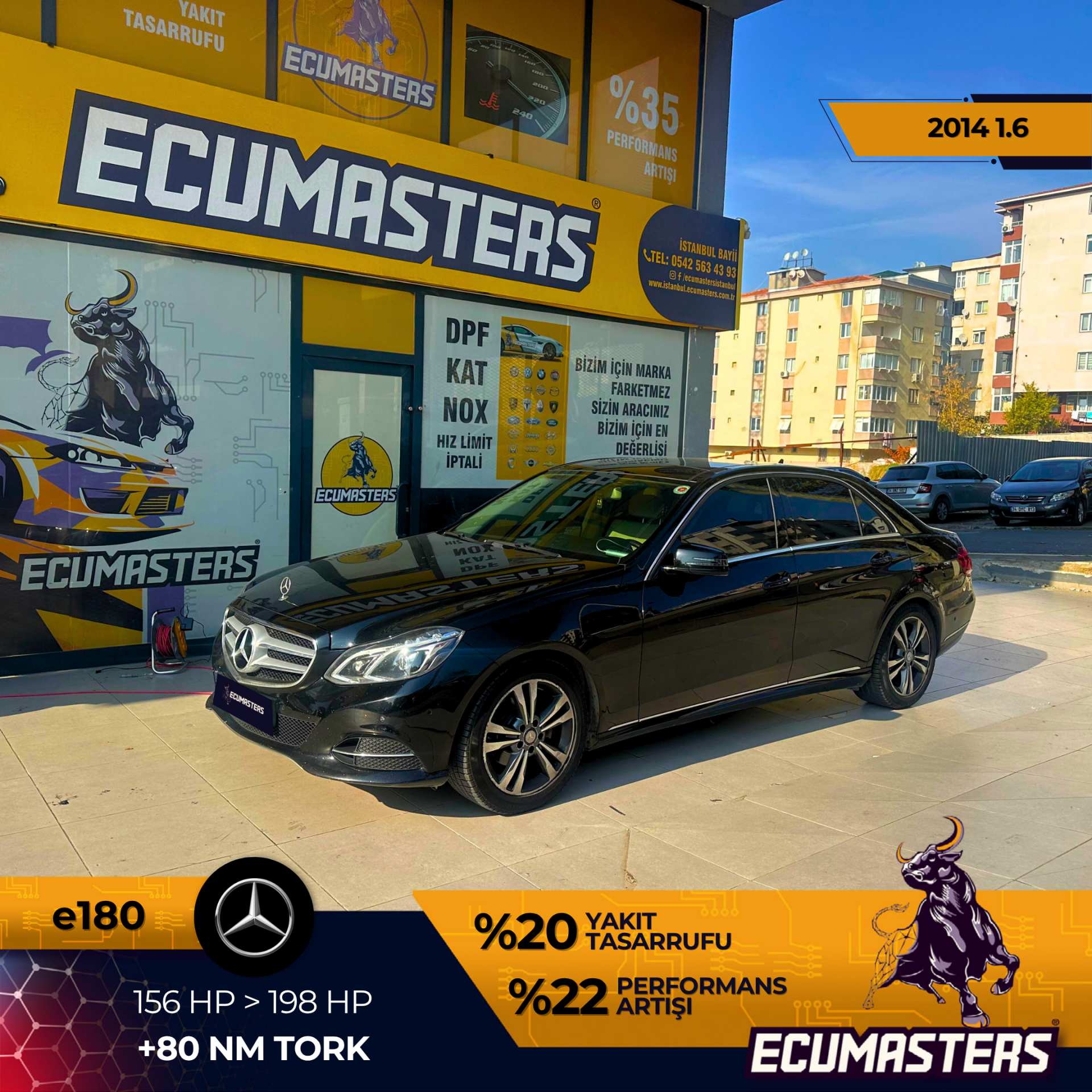 Mercedes E180 Stage 1 İşlemi